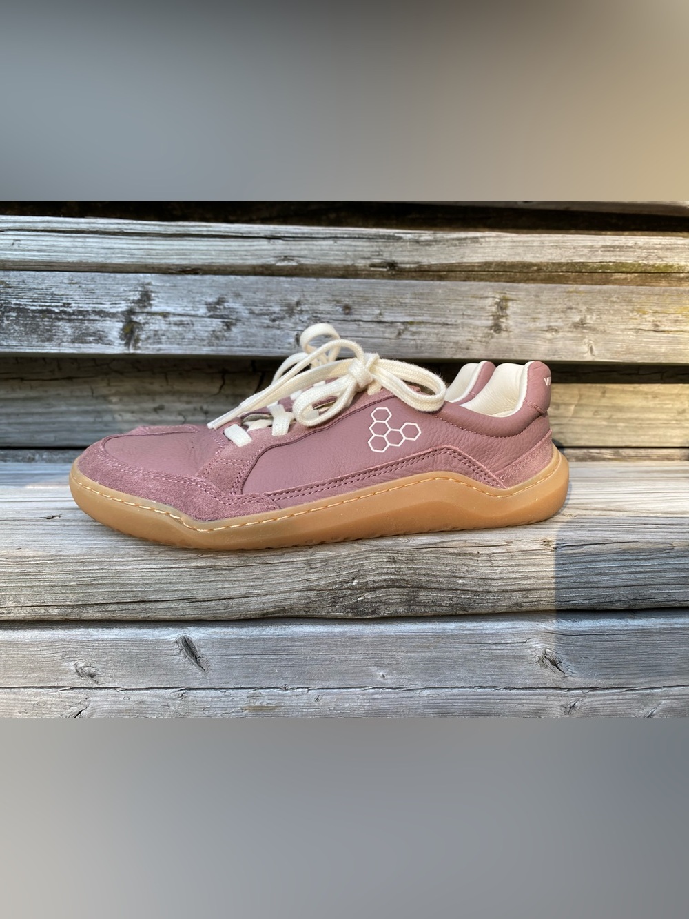Vivobarefoot Gobi II Premium Leather Sneaker Mauve Cork Insole Size 7 - Picture 6 of 7
